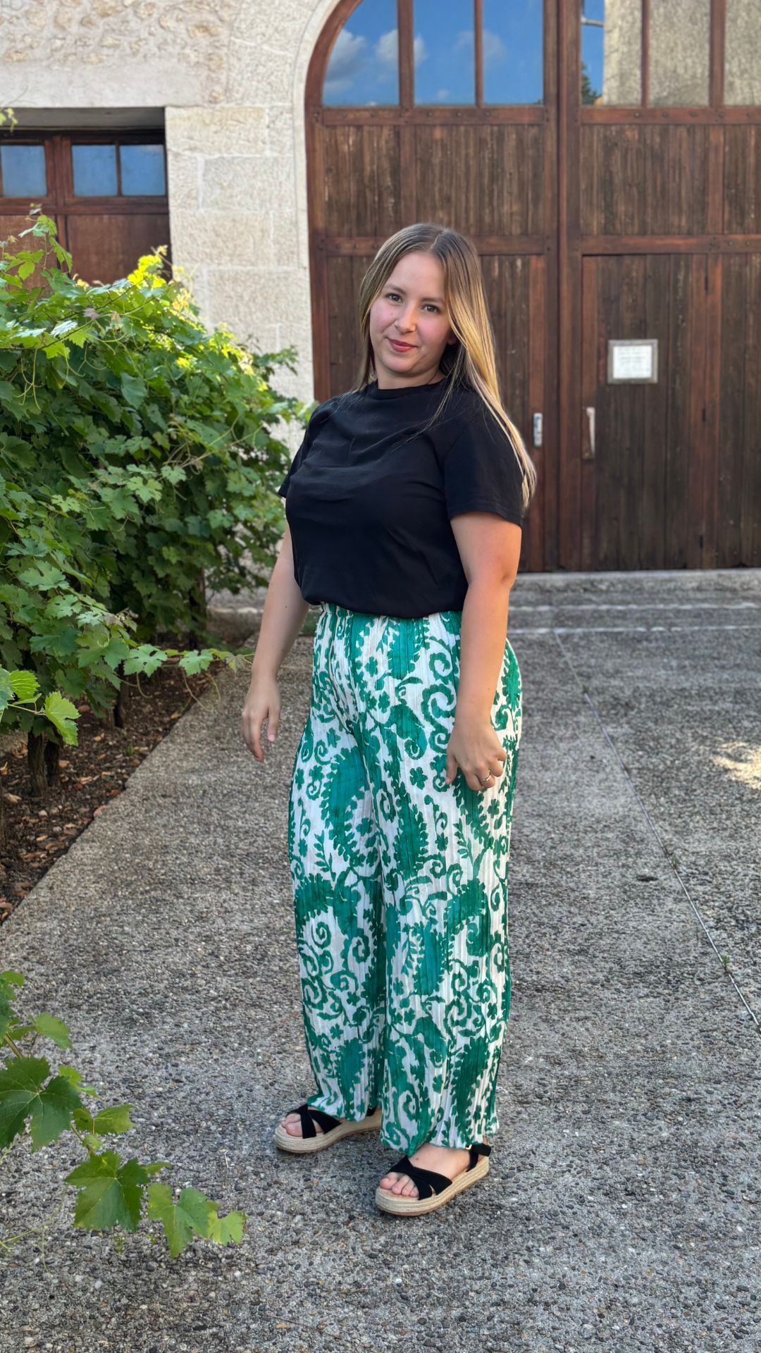 Pantalon Flora vert