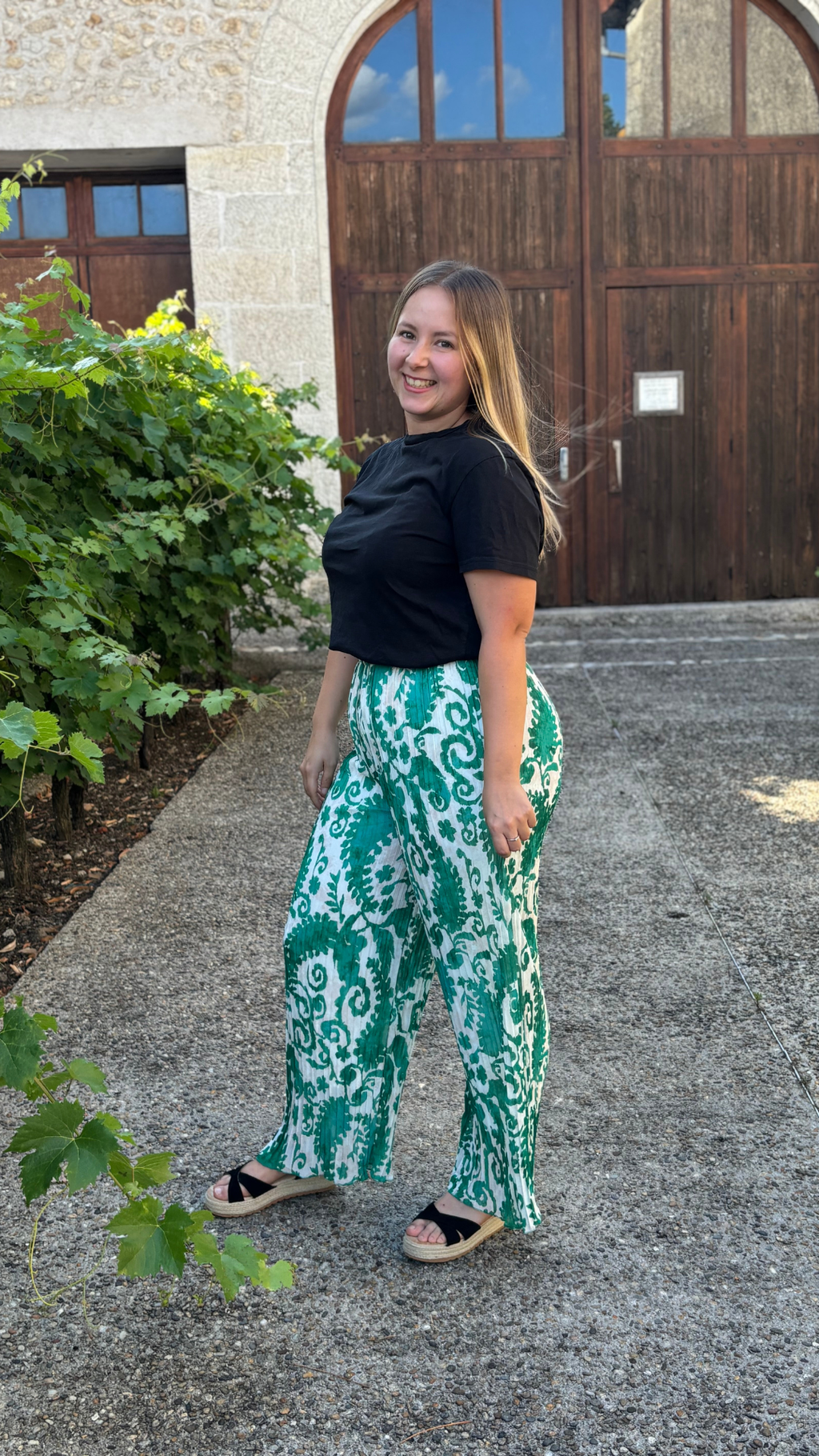 Pantalon Flora vert