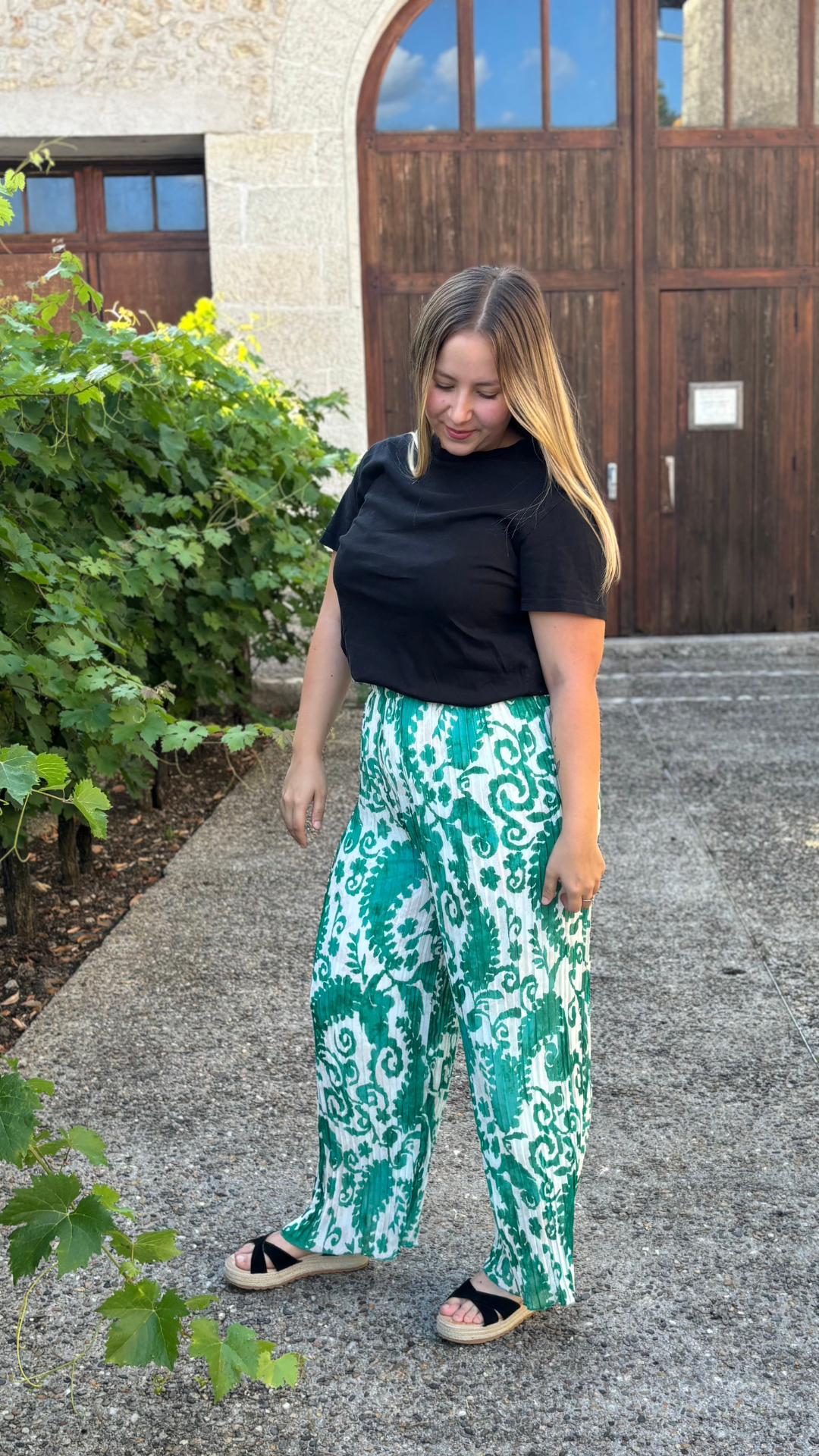 Pantalon Flora vert