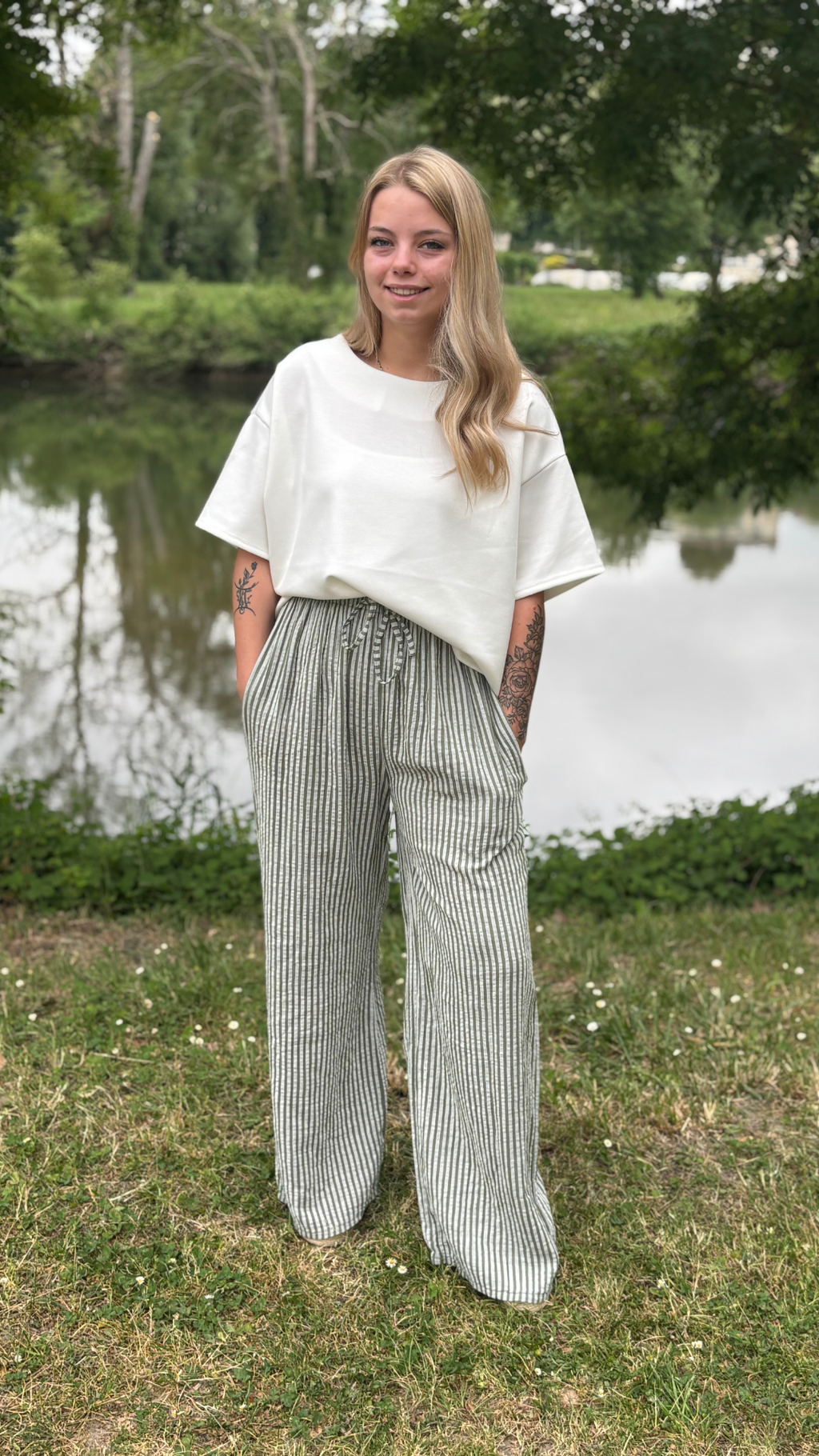 Pantalon Rayé