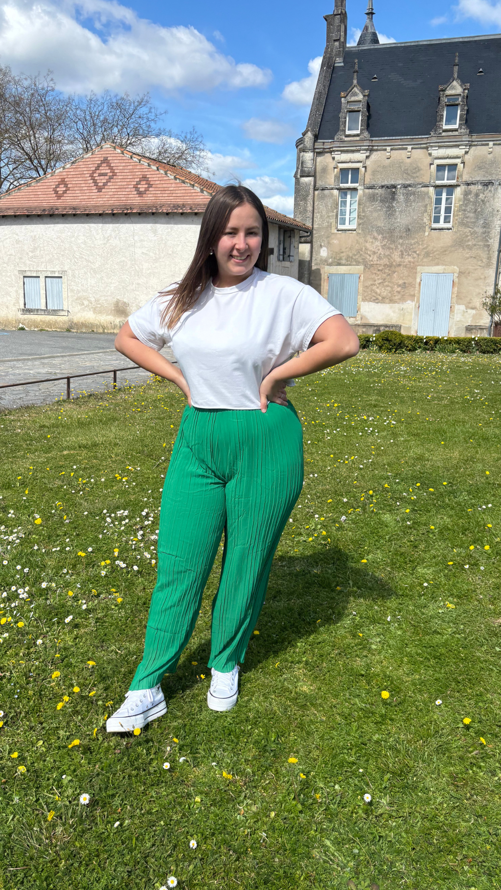 Pantalon Flora vert