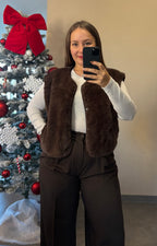Gilet Mahée Marron