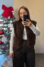 Gilet Mahée Marron